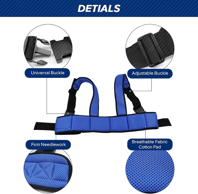 VOONKE Wheelchair Safety Belt Torso Support Vest, Adjustable Whole Body Safety Belt to Prevent Tilting or Falling, Suitable for Wheelchair Restraint Belts for Patients, The Elderly and The Disabled - Image 4